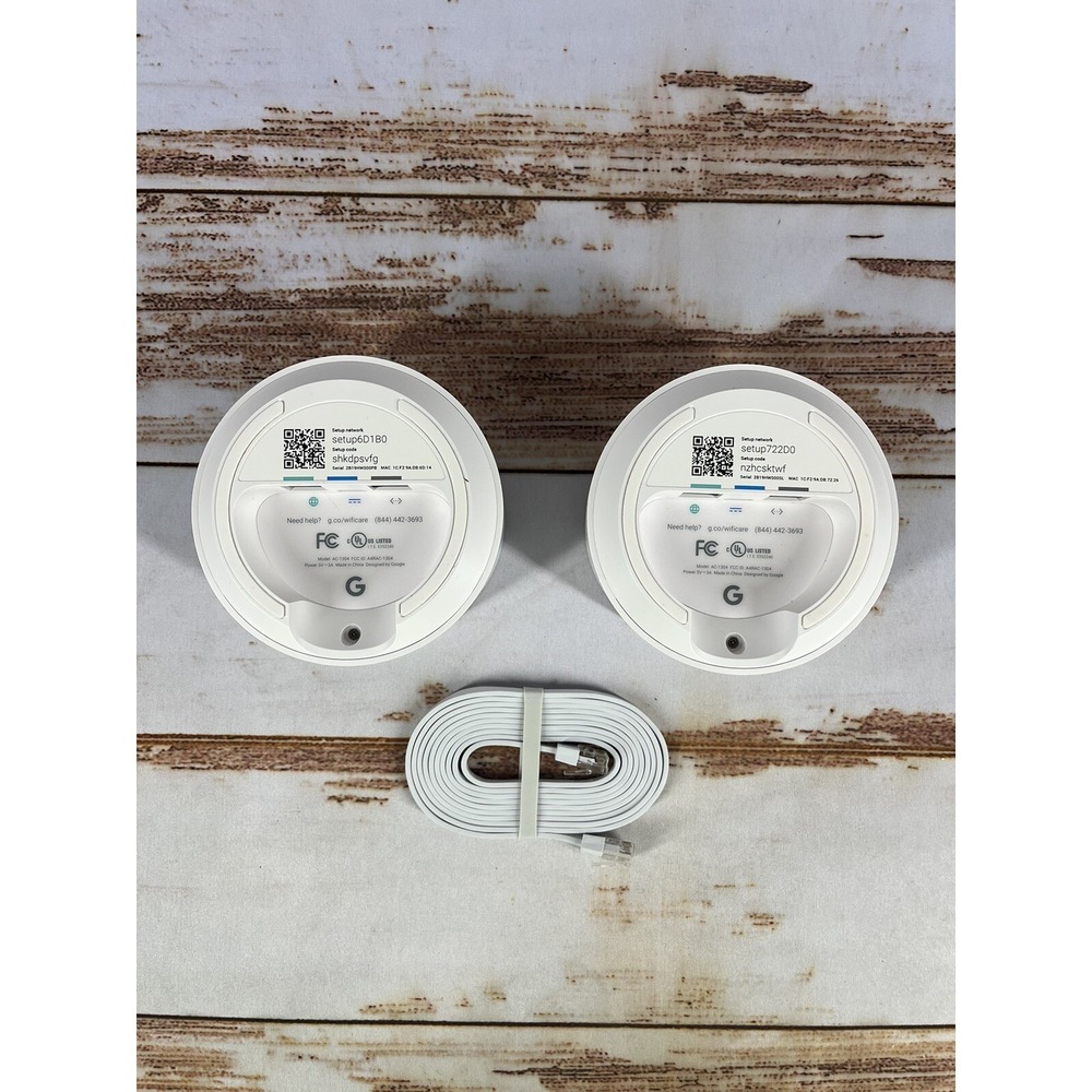 Google WiFi AC-1304 Mesh Router 2 Pack Used - Picture 3 of 3